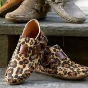 NEW Quoddy Leopard print Ring boots